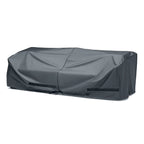 Housses de luxe pour canapé d'angle d'extérieur Portofino Comfort 4 pièces en polyester - Gris
