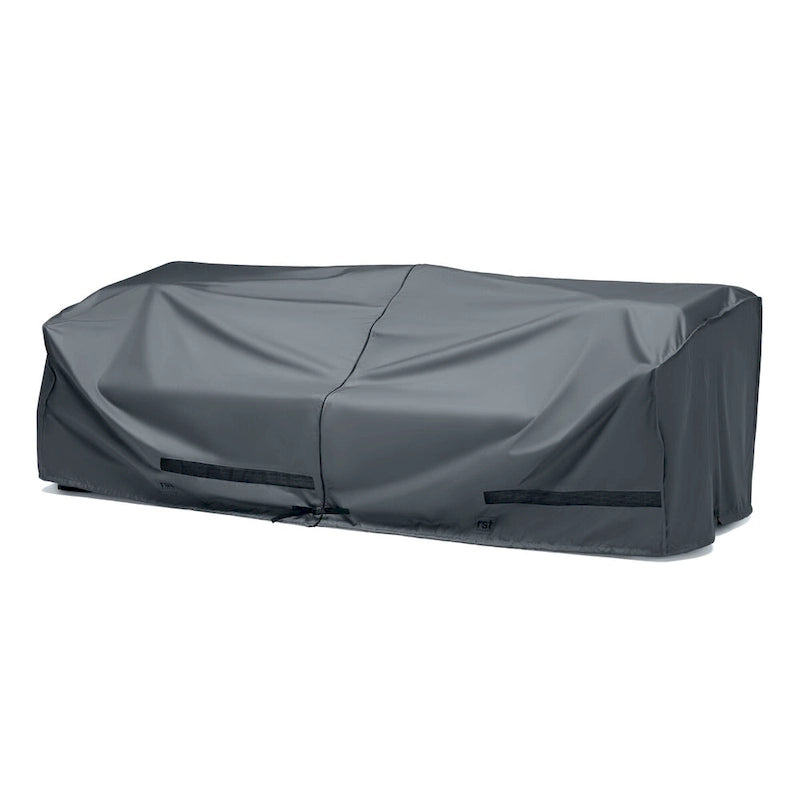 Housses de luxe pour canapé d'angle d'extérieur Portofino Comfort 4 pièces en polyester - Gris