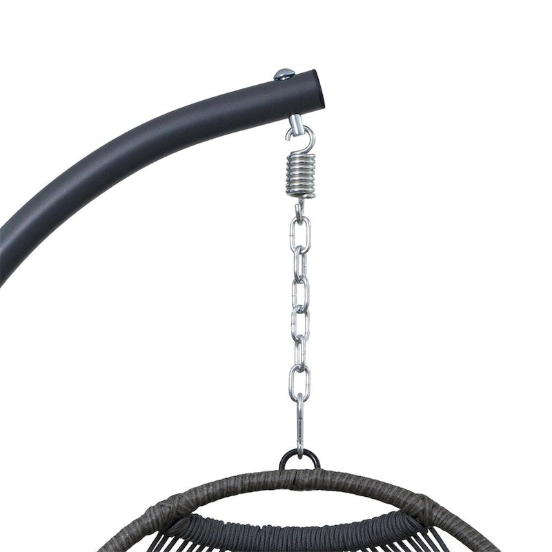 Fauteuil suspendu œuf d'extérieur avec support, balancelle œuf en osier pour patio