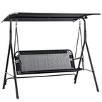 Patio Swing Chair with Canopy, Adjustable Tilt Canopy, Armrests
