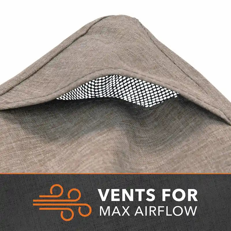 Housse de table de foyer carrée Modern Leisure Garrison, imperméable, 107 cm x 107 cm x 56 cm, grès