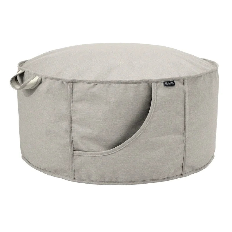 Pouf d'intérieur/extérieur sans cadre Montlake de Classic Accessories, gris chiné