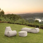 Pouf d'intérieur/extérieur sans cadre Montlake de Classic Accessories, gris chiné
