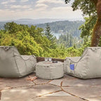 Pouf d'intérieur/extérieur sans cadre Montlake de Classic Accessories, gris chiné
