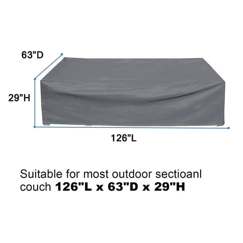 Housse extérieure imperméable et coupe-vent, adaptée aux tables et canapés 12 places