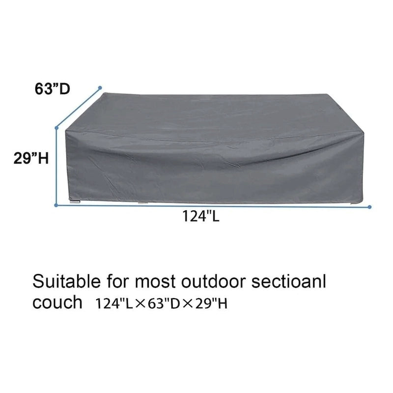 Housse extérieure imperméable et coupe-vent, adaptée aux tables et canapés 12 places