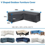 Housse de canapé d'extérieur modulable, imperméable et résistante aux UV