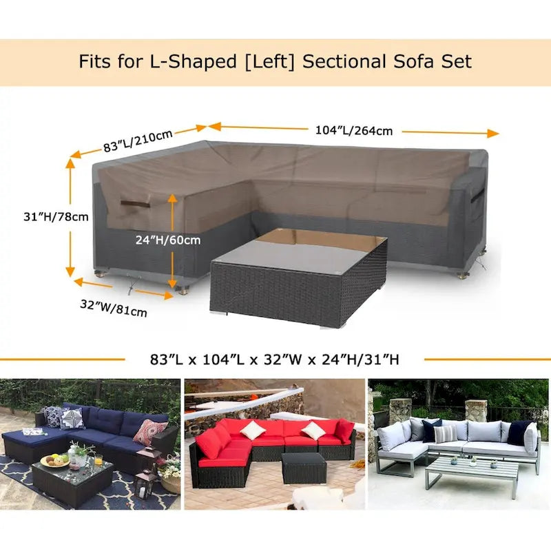 Housse de canapé d'extérieur modulable, imperméable et résistante aux UV