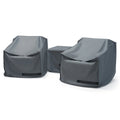 Portofino Casual 3 Piece Polyester Outdoor Patio Club Chair Deluxe Furniture Cover - Grey
