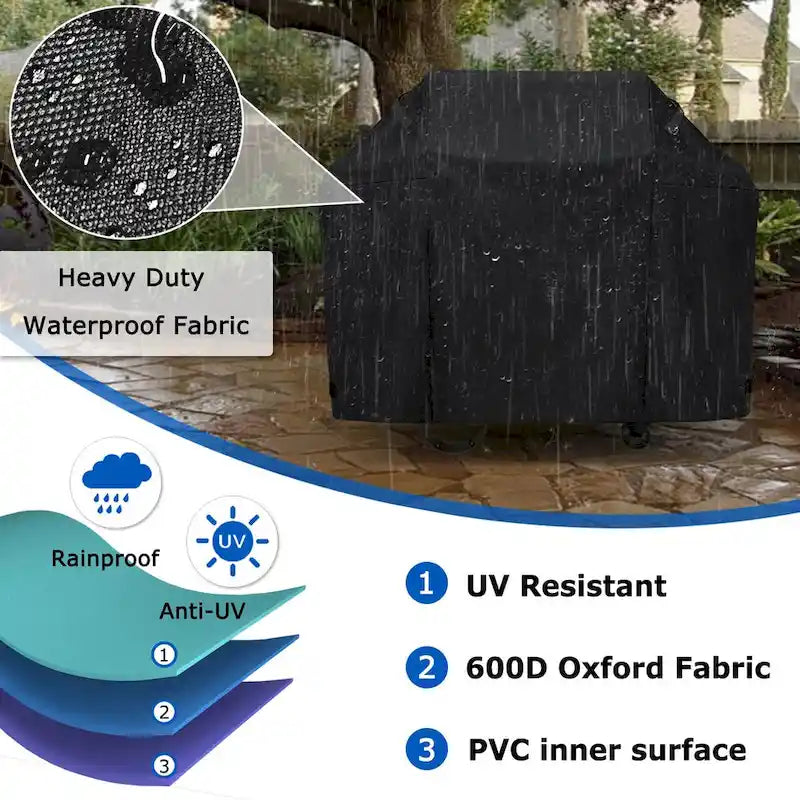 Housse robuste pour barbecue à gaz, imperméable et résistante aux UV et à la décoloration - 55 x 30 x 47