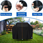 Housse robuste pour barbecue à gaz, imperméable et résistante aux UV et à la décoloration - 55 x 30 x 47
