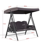 Balancelle extérieure PURPLE LEAF avec support, chaise avec auvent inclinable réglable, structure en acier résistant aux intempéries pour jardin