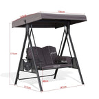 Balancelle extérieure PURPLE LEAF avec support, chaise avec auvent inclinable réglable, structure en acier résistant aux intempéries pour jardin
