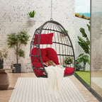 Fauteuil suspendu en rotin pour jardin extérieur, style œuf, en bois