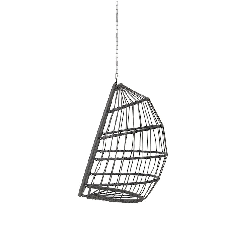 Fauteuil suspendu en rotin pour jardin extérieur, style œuf, en bois