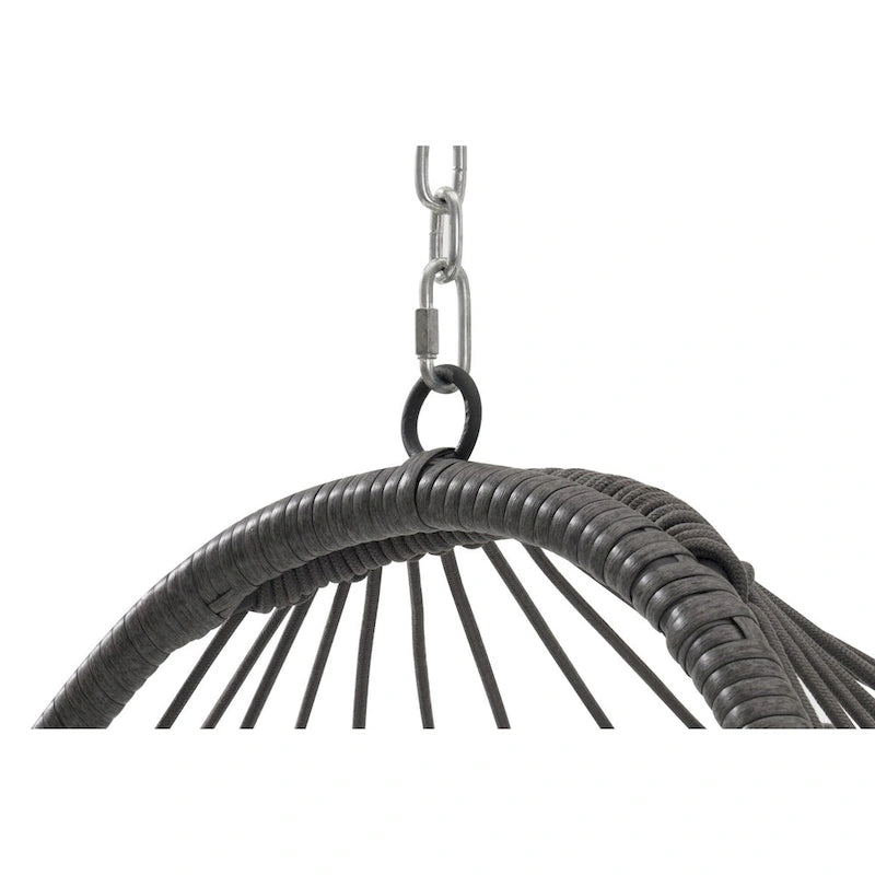 Fauteuil suspendu en rotin pour jardin extérieur, style œuf, en bois