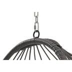 Fauteuil suspendu en rotin pour jardin extérieur, style œuf, en bois
