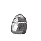Fauteuil suspendu en rotin pour jardin extérieur, style œuf, en bois