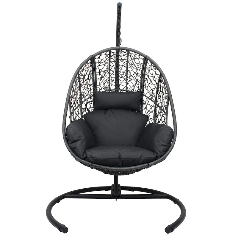 Nouveau fauteuil suspendu œuf en résine tressée PE pour l'intérieur et l'extérieur