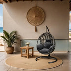 Nouveau fauteuil suspendu œuf en résine tressée PE pour l'intérieur et l'extérieur