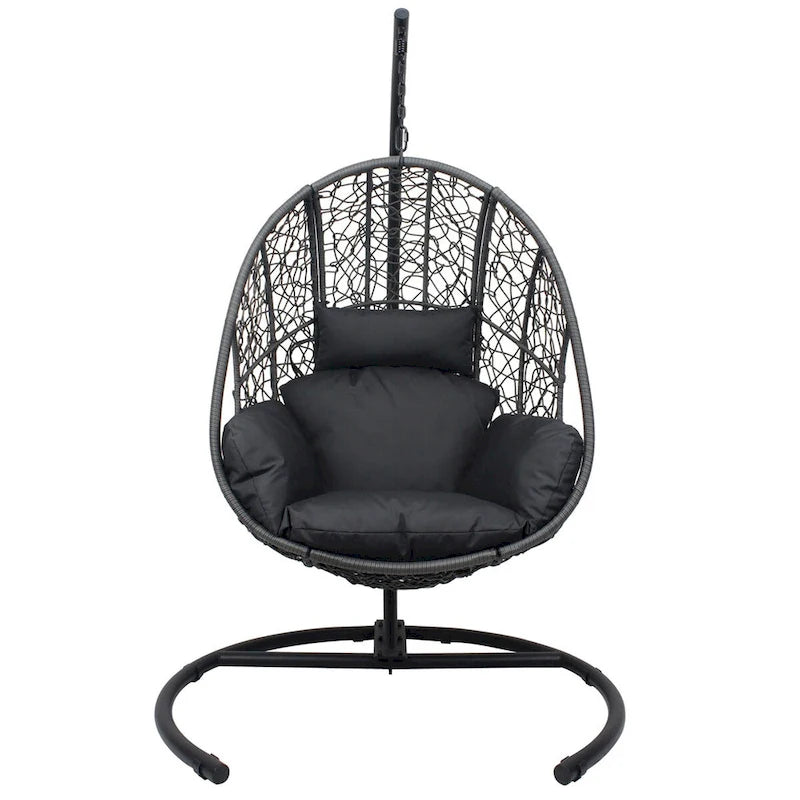 Nouveau fauteuil suspendu œuf en résine tressée PE pour l'intérieur et l'extérieur
