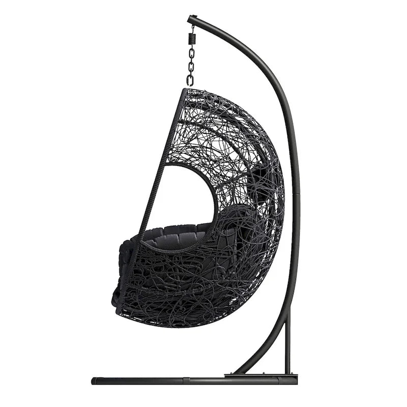 Nouveau fauteuil suspendu œuf en résine tressée PE pour l'intérieur et l'extérieur