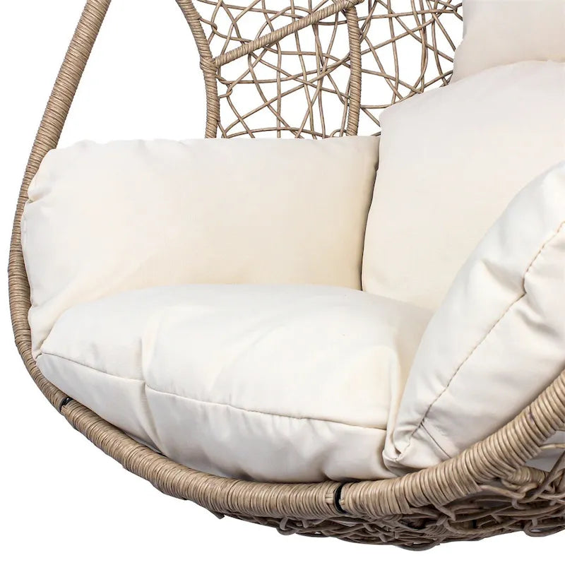 Nouveau fauteuil suspendu œuf en résine tressée PE pour l'intérieur et l'extérieur