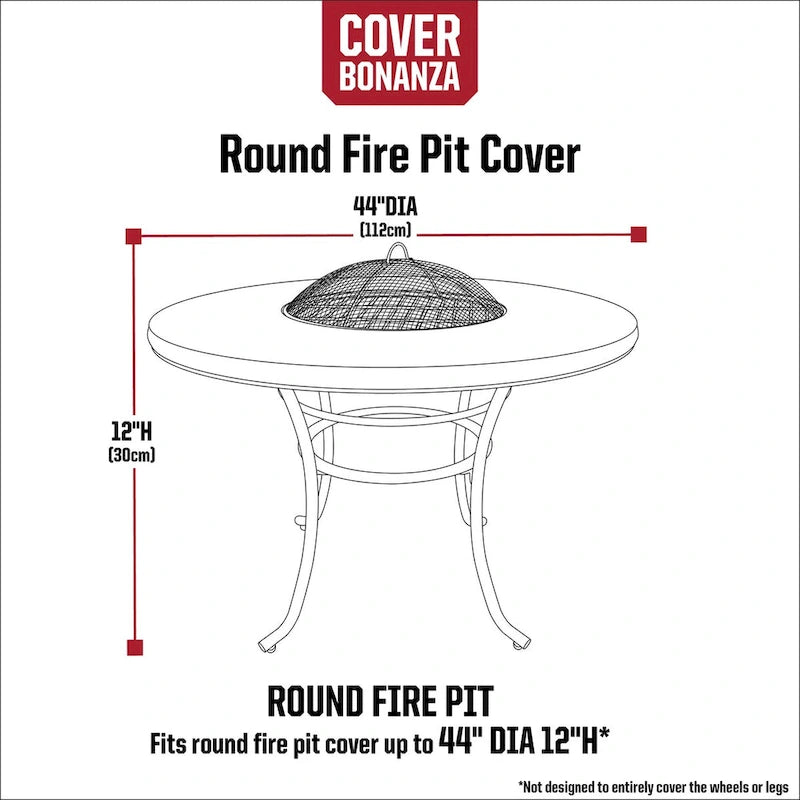 Housse pour foyer rond Cover Bonanza de 44 pouces