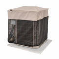 Cache-climatiseur carré Modern Leisure Basics, 81 cm x 81 cm x 81 cm, noir et beige - 81 cm (L) x 81 cm (l) x 81 cm (H)