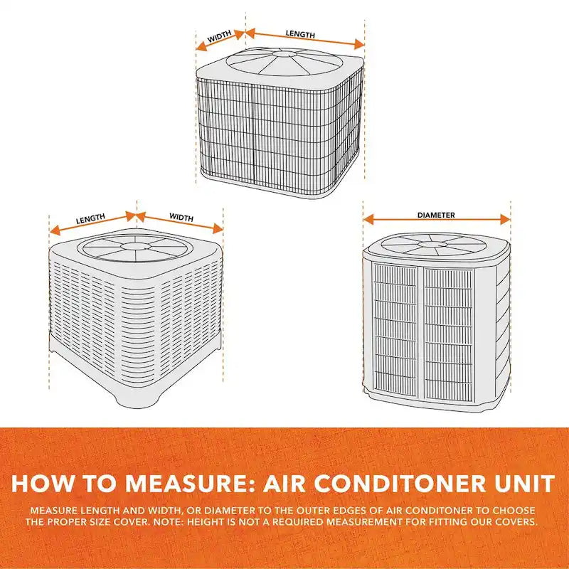 Cache-climatiseur carré Modern Leisure Basics, 81 cm x 81 cm x 81 cm, noir et beige - 81 cm (L) x 81 cm (l) x 81 cm (H)