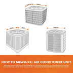 Cache-climatiseur carré Modern Leisure Basics, 81 cm x 81 cm x 81 cm, noir et beige - 81 cm (L) x 81 cm (l) x 81 cm (H)