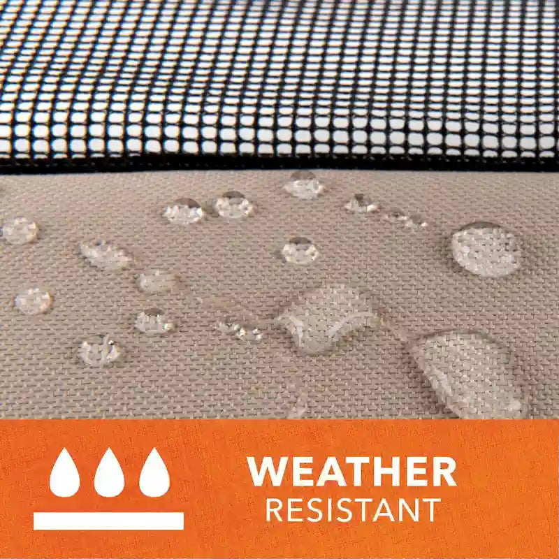 Cache-climatiseur carré Modern Leisure Basics, 81 cm x 81 cm x 81 cm, noir et beige - 81 cm (L) x 81 cm (l) x 81 cm (H)