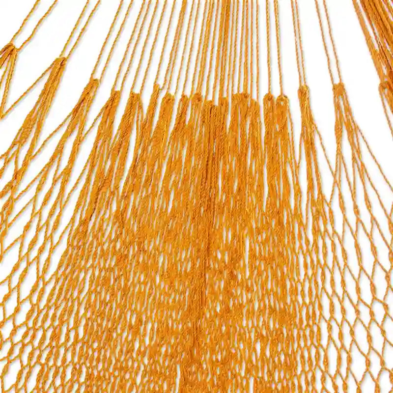 Hamac Novica fait main en corde de coton miel (double)