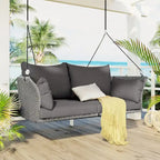 Fauteuil suspendu en osier pour 2 personnes avec coussins - 51,9