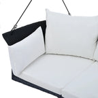 Fauteuil suspendu en osier pour 2 personnes avec coussins - 51,9