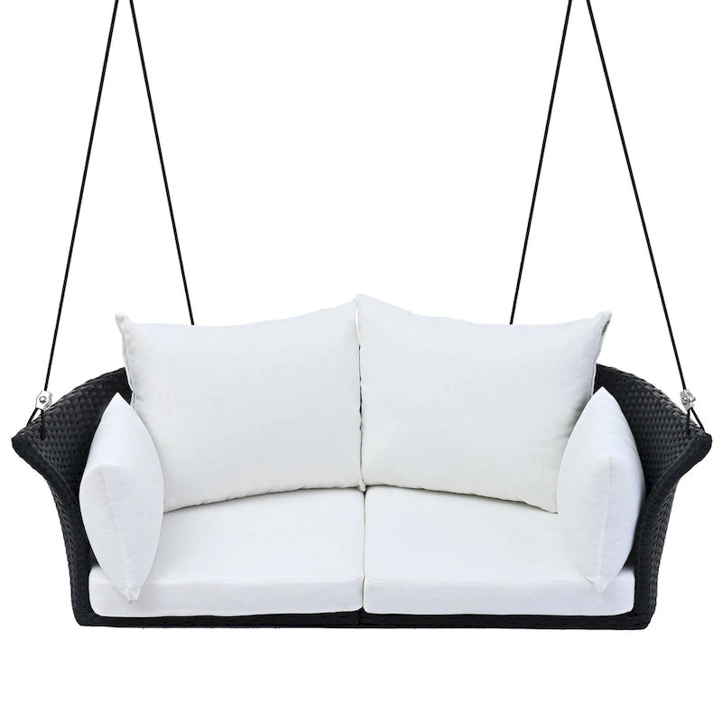 Fauteuil suspendu en osier pour 2 personnes avec coussins - 51,9