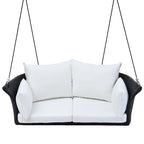 Fauteuil suspendu en osier pour 2 personnes avec coussins - 51,9