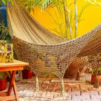 Novica Handmade Maya Memories In Olive Cotton Rope Hammock (Triple)
