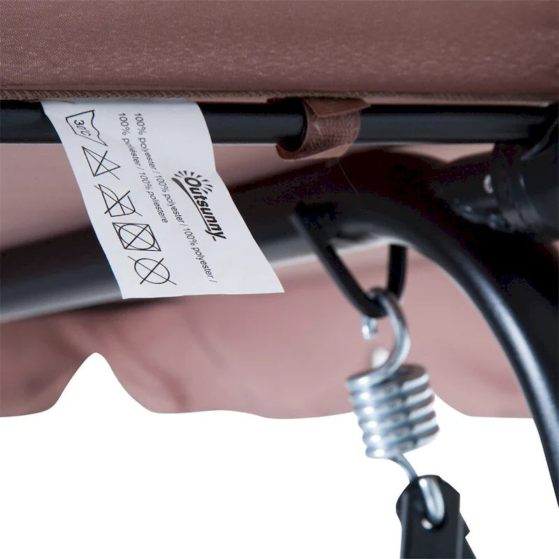 Balancelle d'extérieur Outsunny avec coussin amovible et support en acier