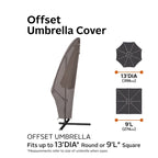 Toile et structure imperméables pour parasol déporté Ravenna de Classic Accessories, 4 m (13 pieds)