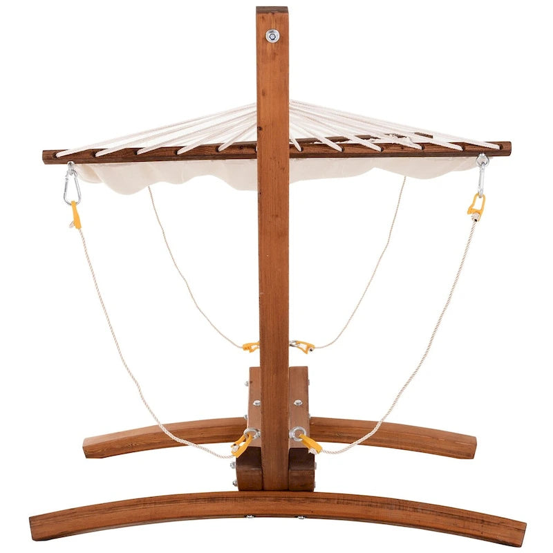 Hamac d'extérieur en bois avec support, hamac robuste en forme d'arche romaine