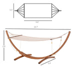 Hamac d'extérieur en bois avec support, hamac robuste en forme d'arche romaine