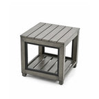 Outdoor Distressed Aluminum Patio Side Table