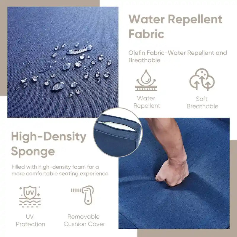 Chaises de patio pivotantes à bascule - 2 pièces - Marron