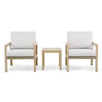 Table de conversation de patio en aluminium imitation bois