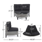 Fauteuil de jardin Navagio en résine tressée incurvée (lot de 2) avec coussins, par Christopher Knight Home