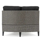 Fauteuil de jardin Navagio en résine tressée incurvée (lot de 2) avec coussins, par Christopher Knight Home