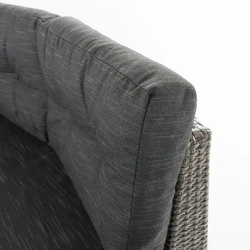 Fauteuil de jardin Navagio en résine tressée incurvée (lot de 2) avec coussins, par Christopher Knight Home