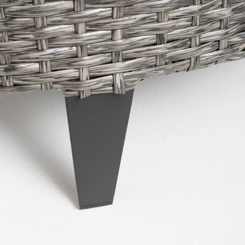 Fauteuil de jardin Navagio en résine tressée incurvée (lot de 2) avec coussins, par Christopher Knight Home