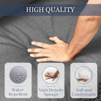 Canapé d'extérieur en résine tressée 3 places - Marron